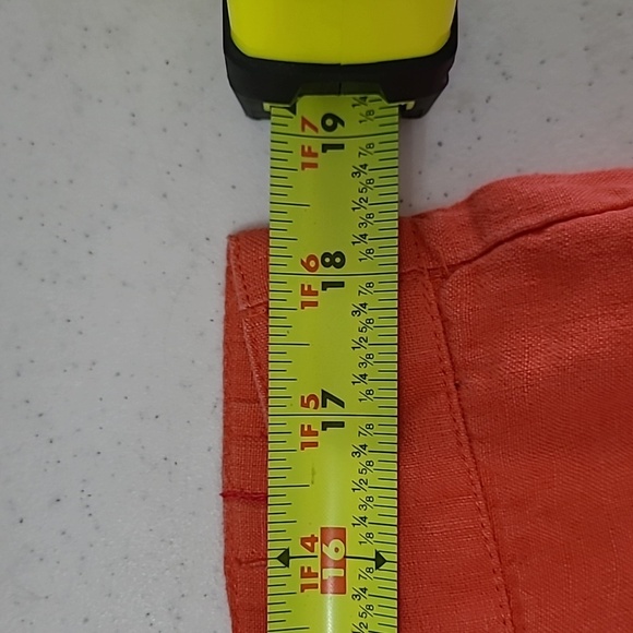 Liz Claiborne Orange/Salmon Wide-Leg Linen Pants size 14 - Picture 6 of 9